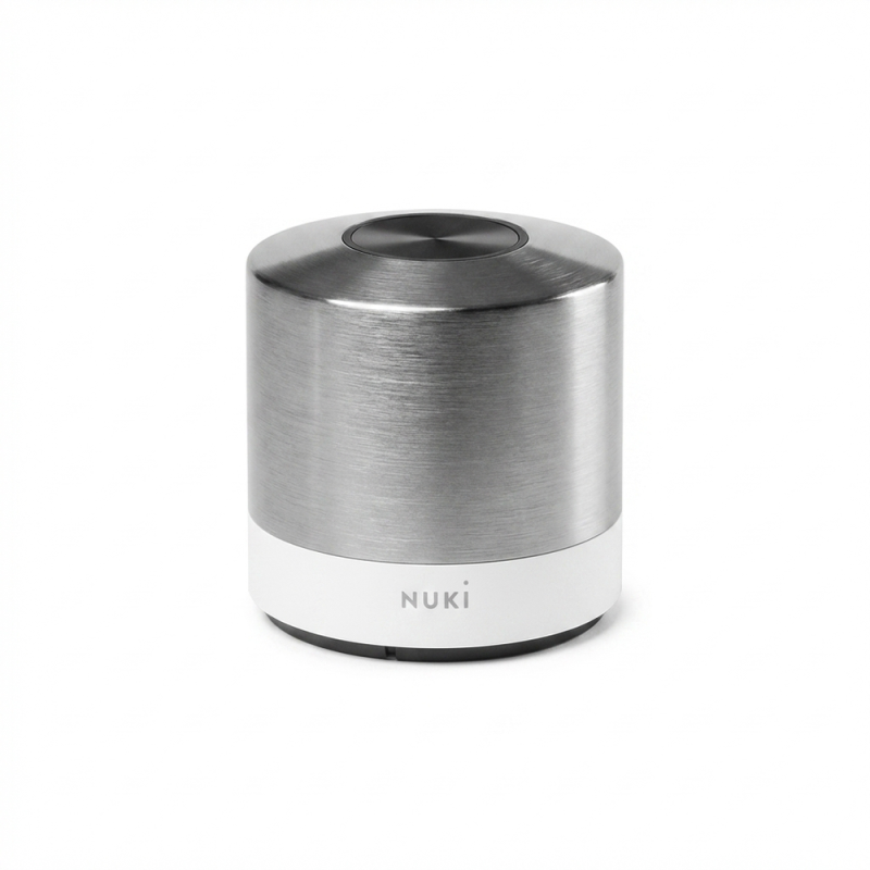 Fechadura inteligente Nuki Smart Lock Ultra com Wi‑Fi e Matter em corpo inox