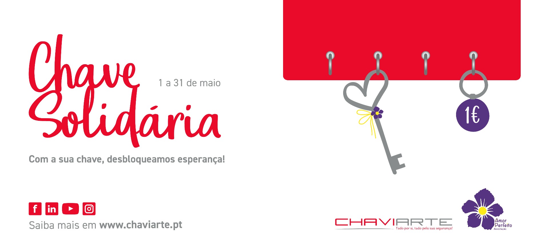 Chave Solid&aacute;ria Amor Perfeito